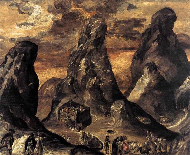 GRECO, El Mount Sinai oil painting picture